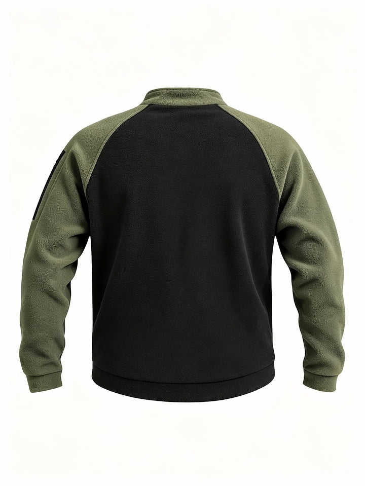Zip-Detail Mock-Neck Sweater