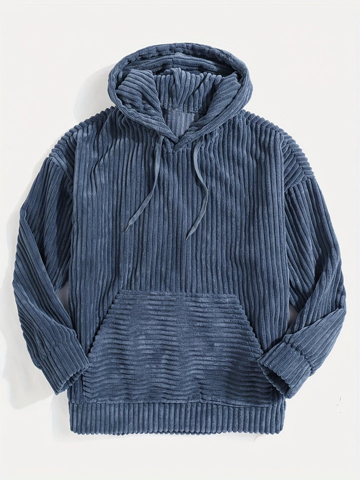 Ribbed Pullover Hoodie