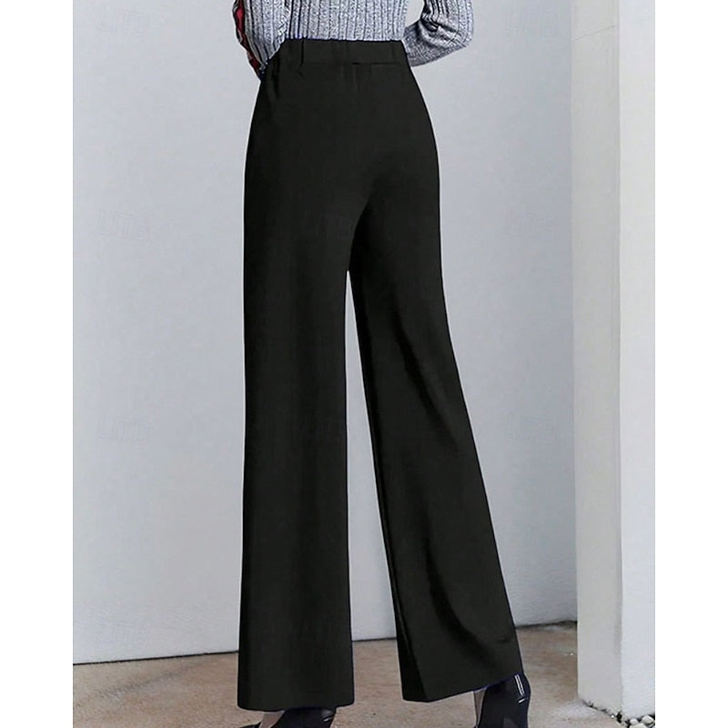 Wide-Leg Tailored Pants