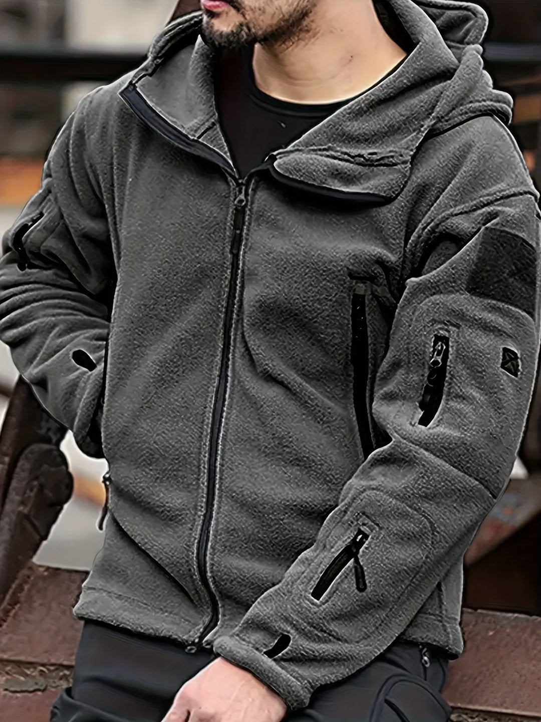 Rugged Hooded Zip Jacket