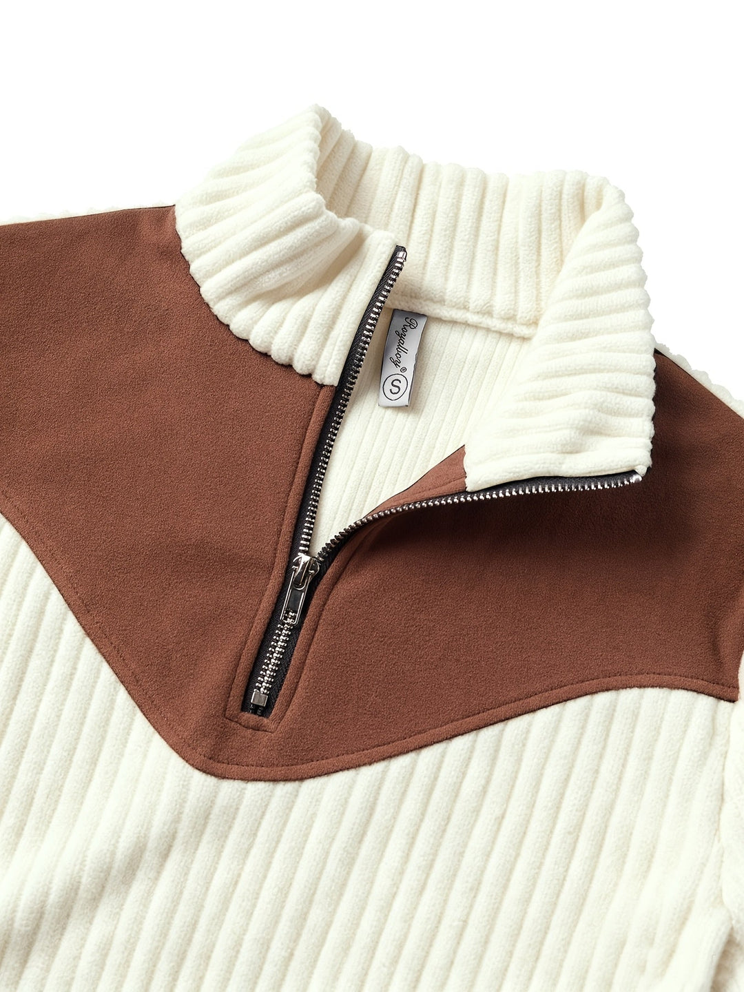 Ribbed Quarter-Zip Sweater