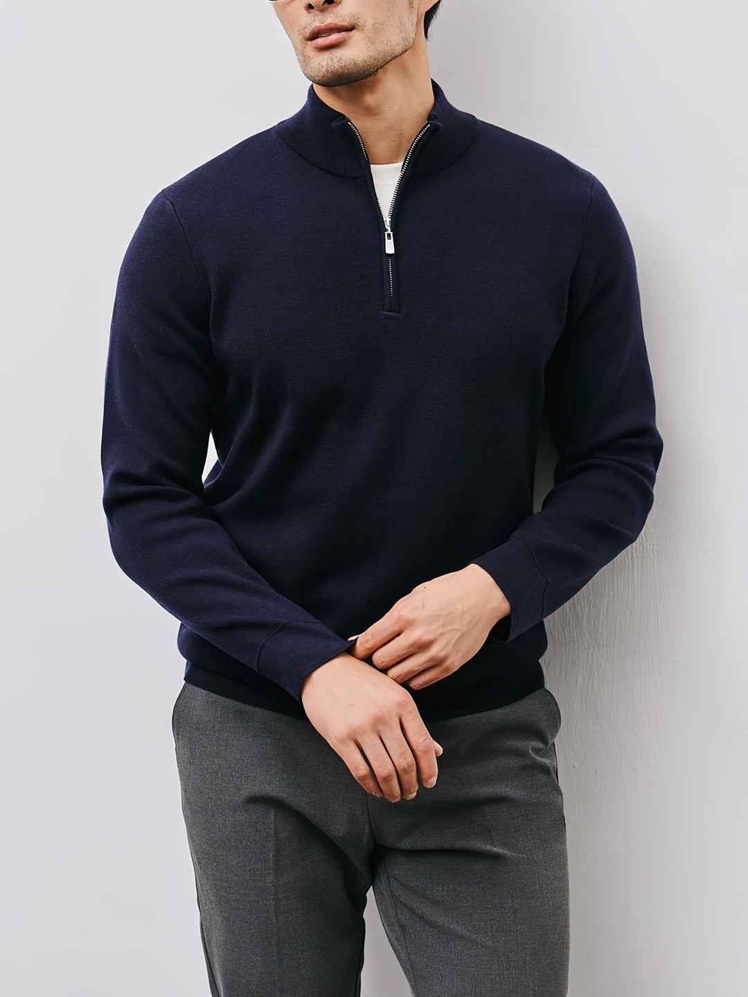 Refined Quarter-Zip Sweater
