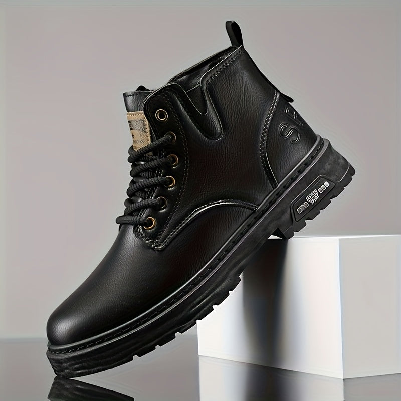 Rugged Lace-Up Ankle Boots