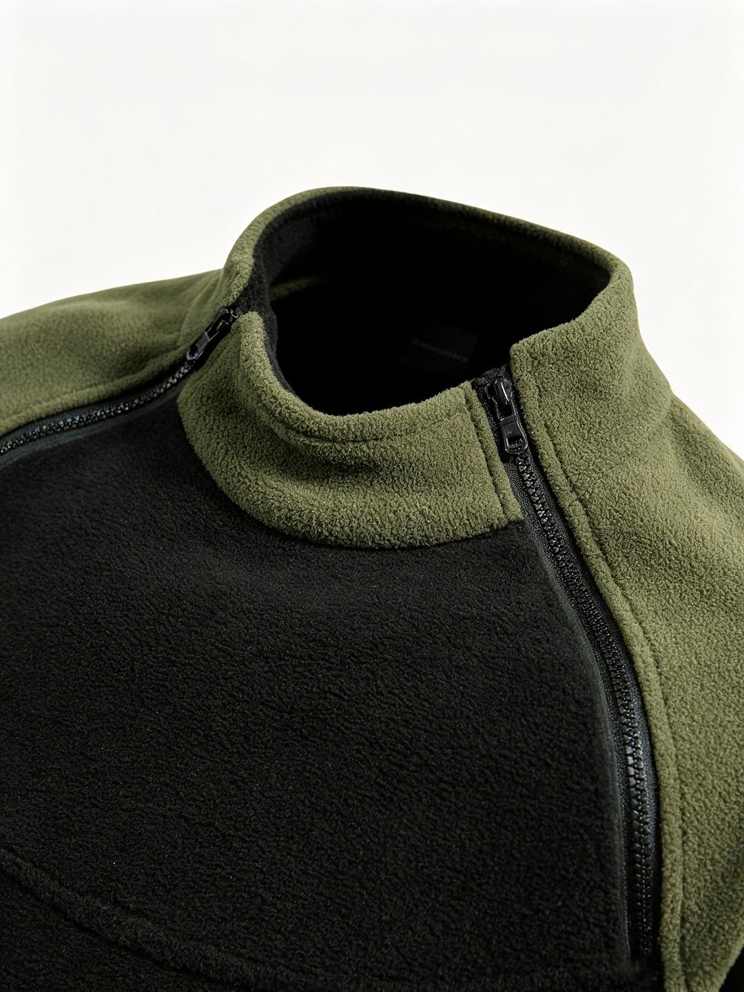 Zip-Detail Mock-Neck Sweater