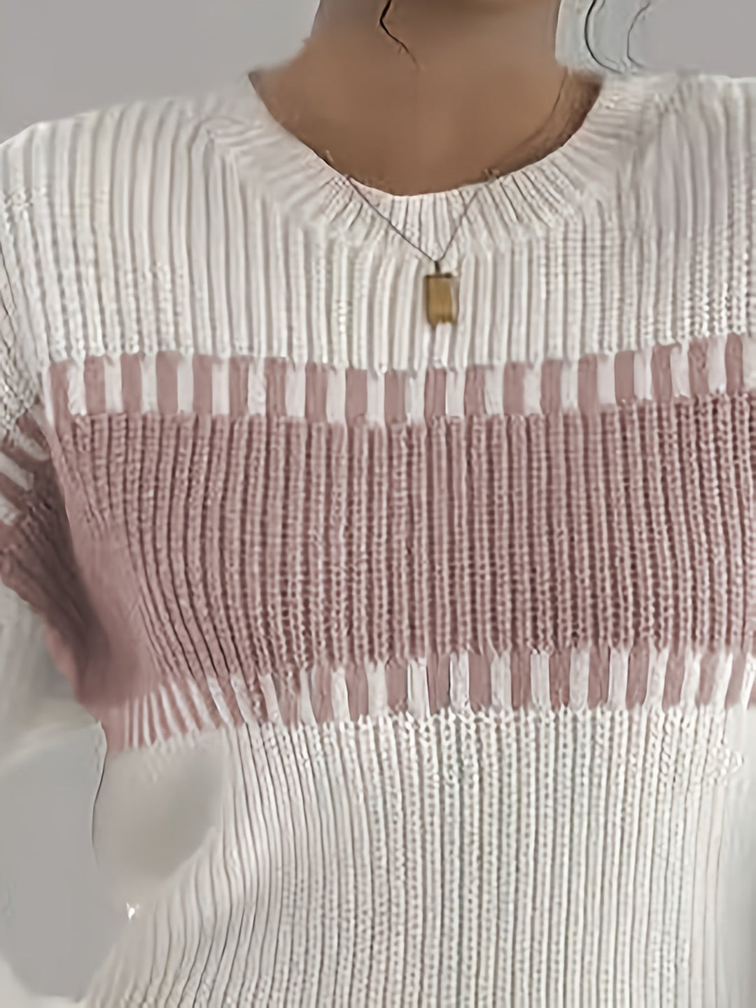 Colour-Block Striped Sweater