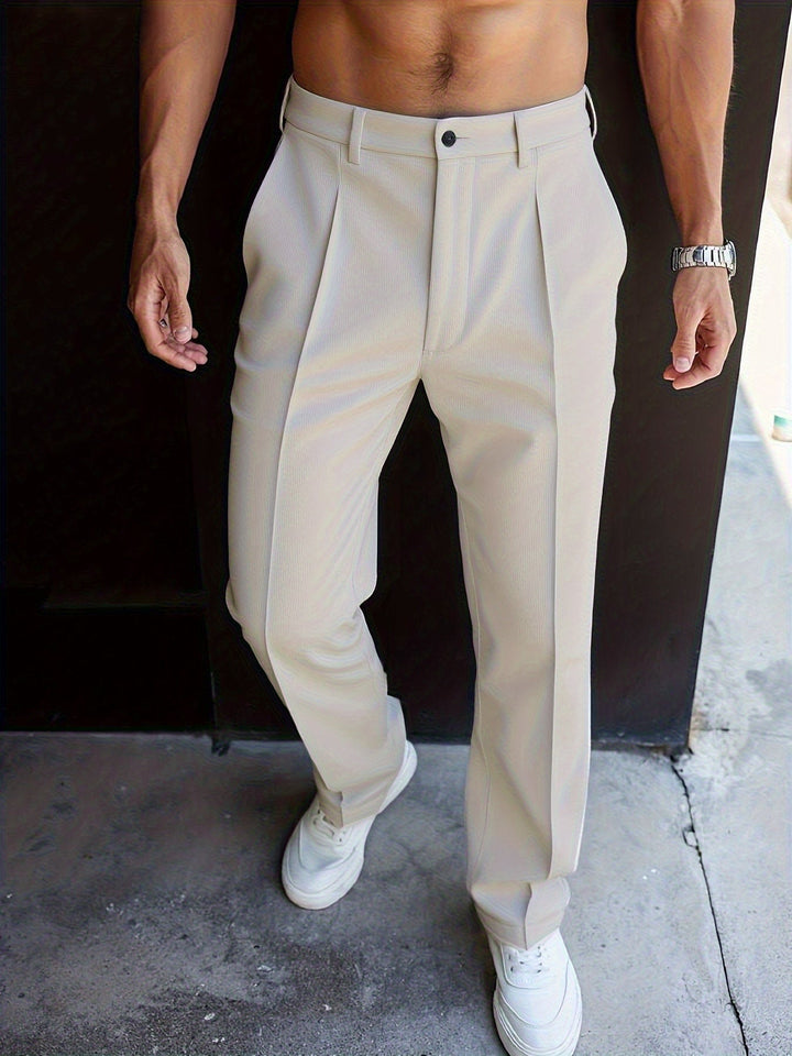 Tailored Straight-Leg Pants