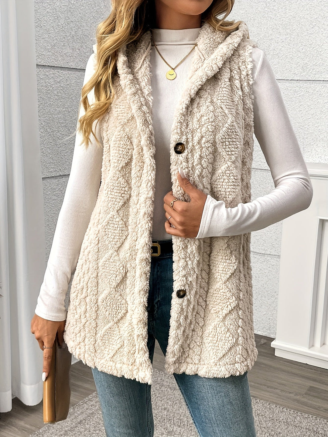 Cozy Hooded Sleeveless Vest