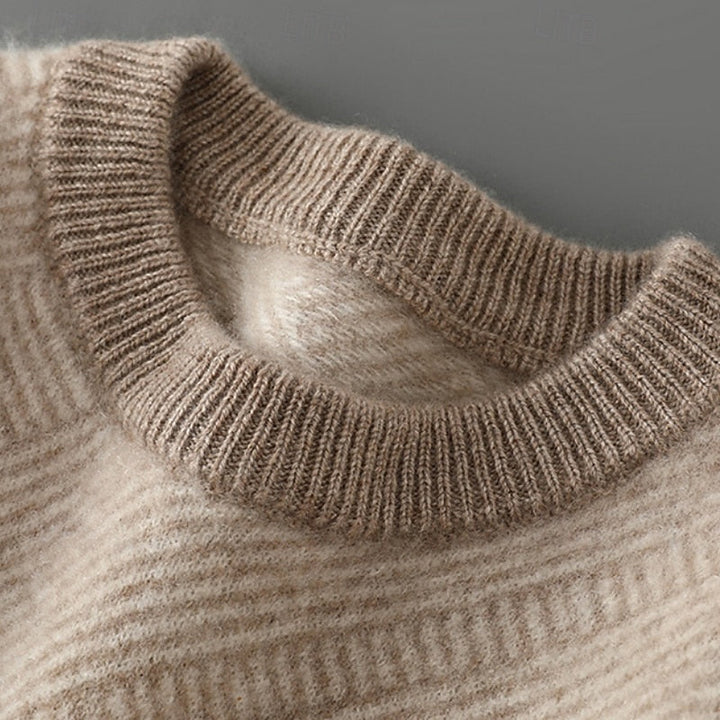 Textured Crew Neck Sweater