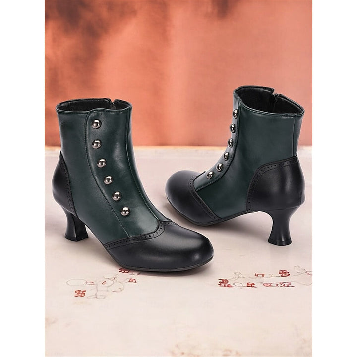Vintage Buttoned Ankle Boots