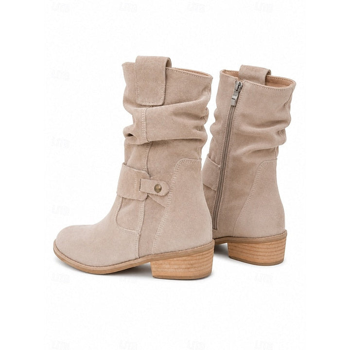 Slouchy Buckle Ankle Boots