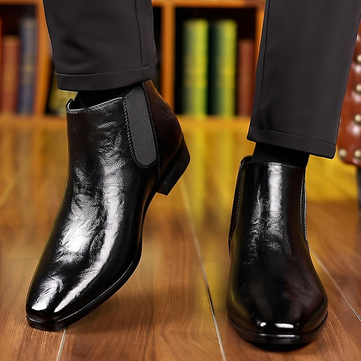 Polished Ankle Chelsea Boots