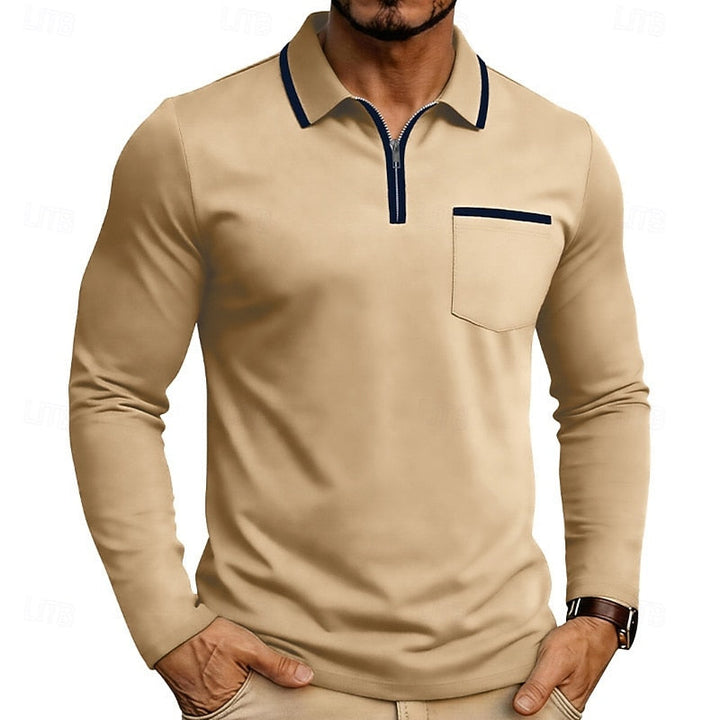Refined Quarter-Zip Polo Shirt