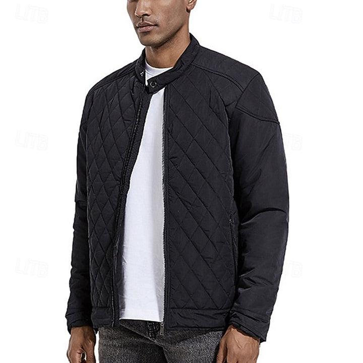Quilted Stand-Collar Jacket