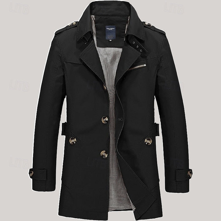 Refined Single-Breasted Trench Coat