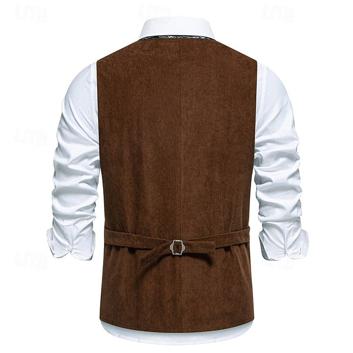 Embroidered Single-Breasted Vest