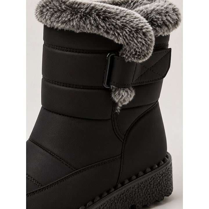 Cozy Fur-Trimmed Winter Snow Boots