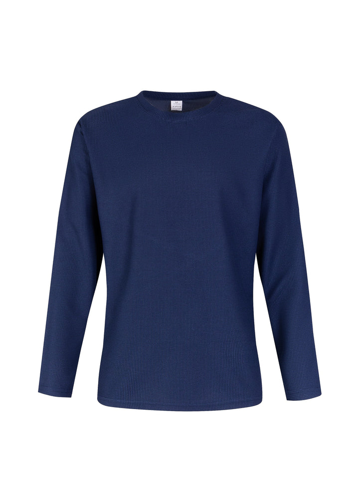 Textured Long-Sleeve Top