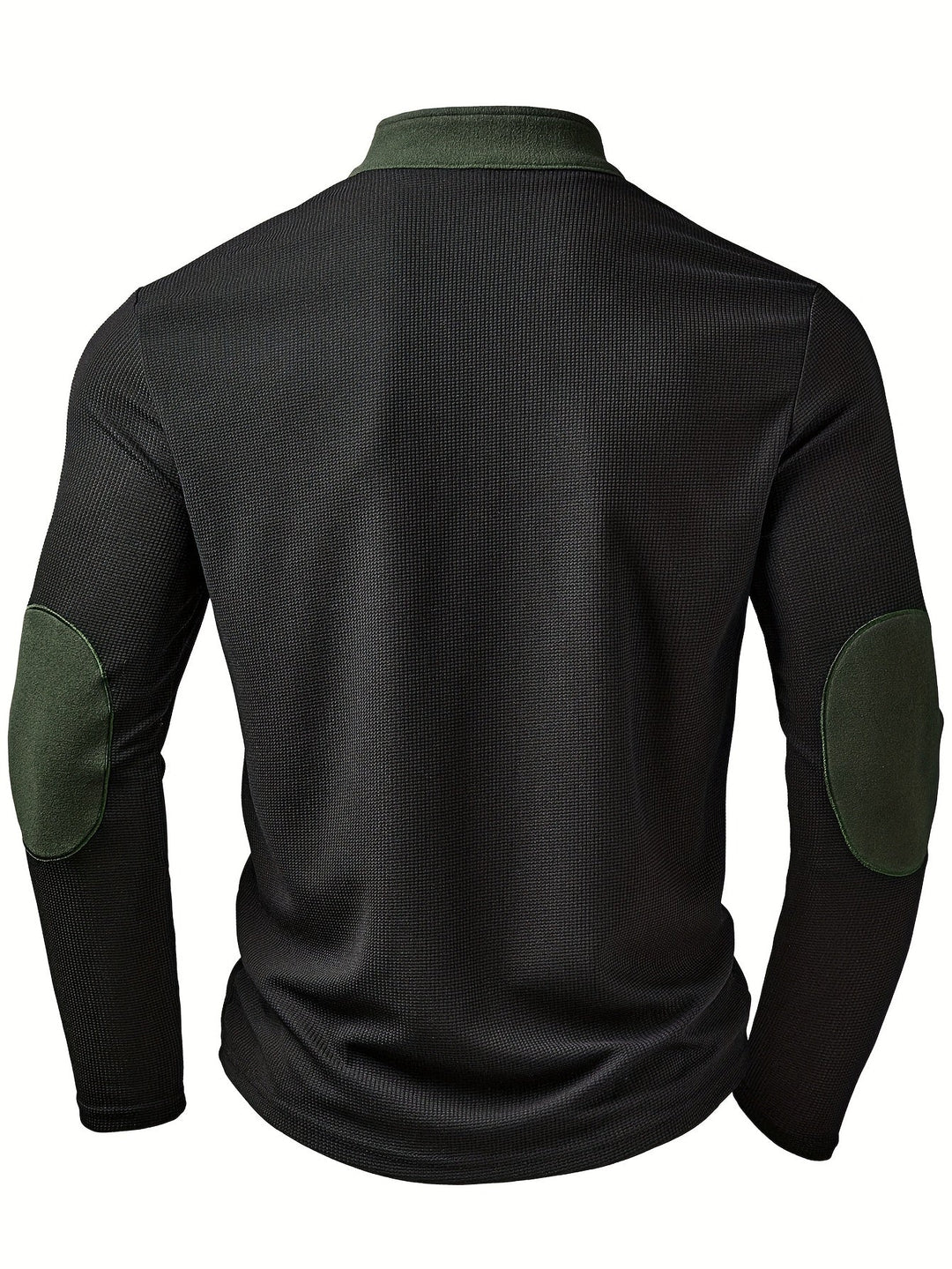 Textured Color-Block Quarter-Zip Sweater