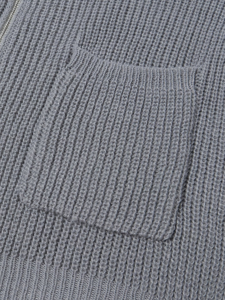 Relaxed Zip-Up Cardigan