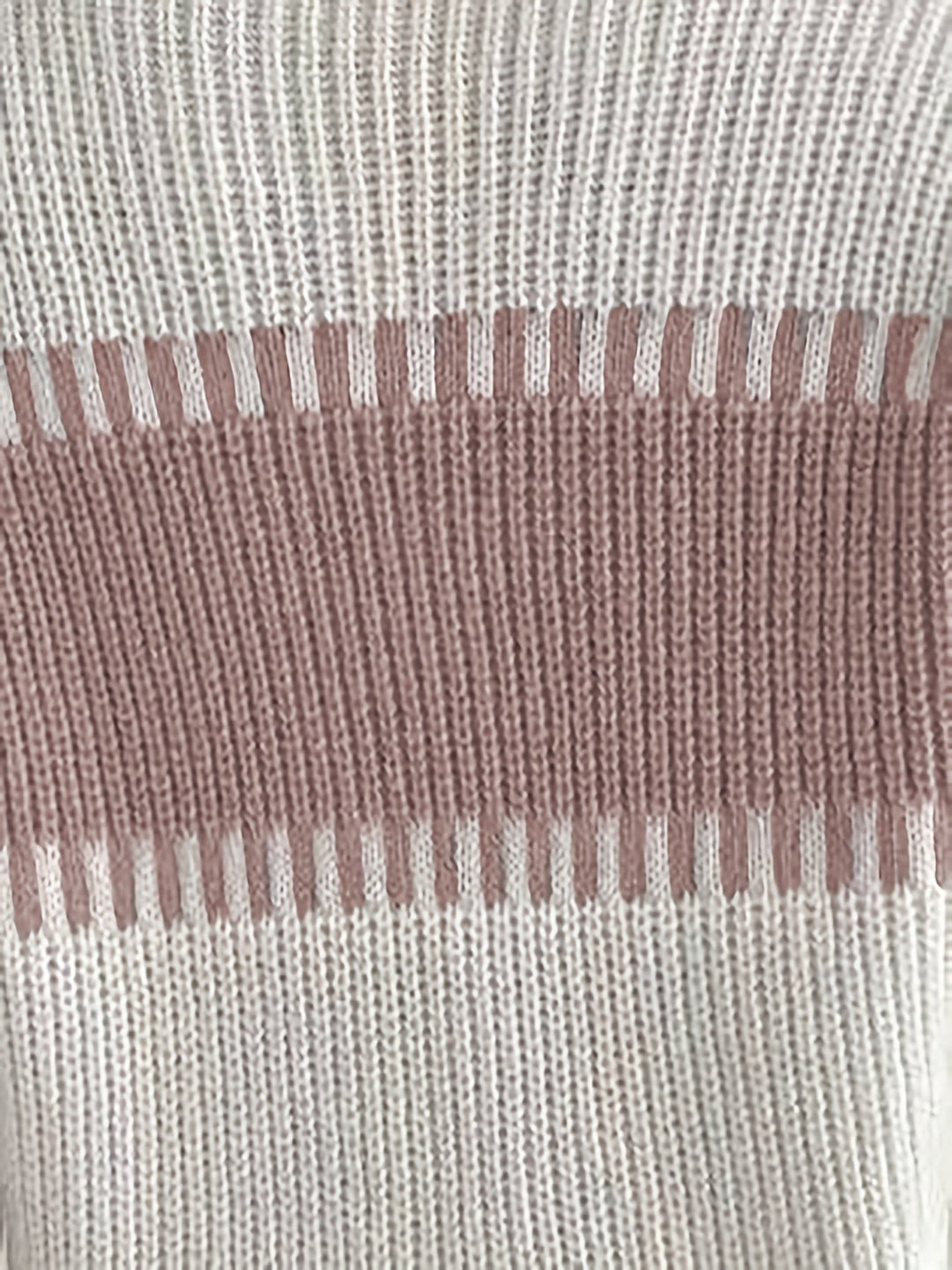 Colour-Block Striped Sweater