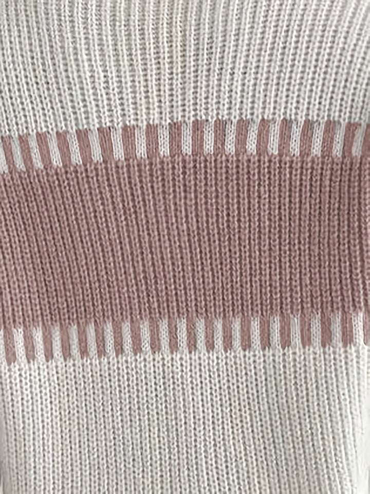 Colour-Block Striped Sweater
