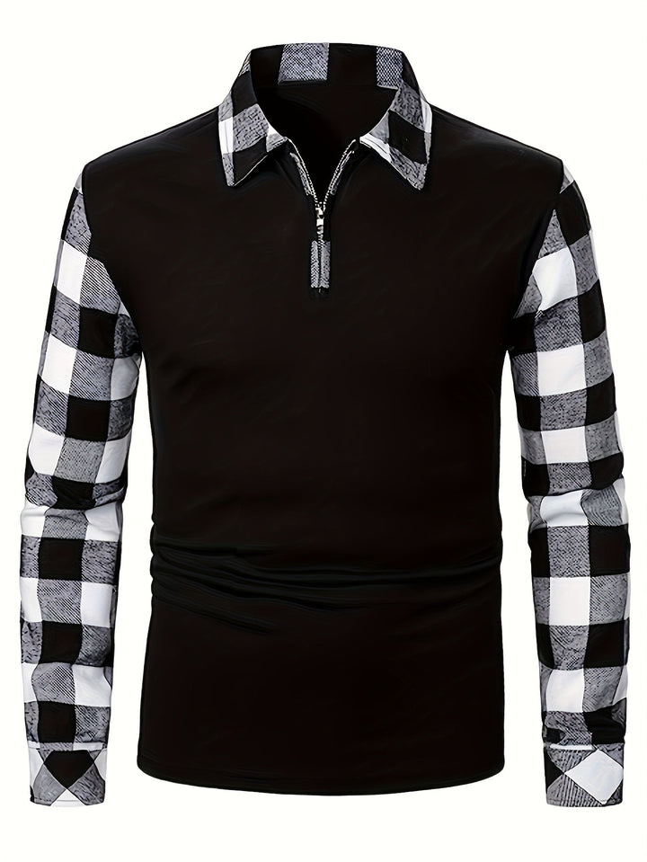 Half-Zip Contrast Shirt
