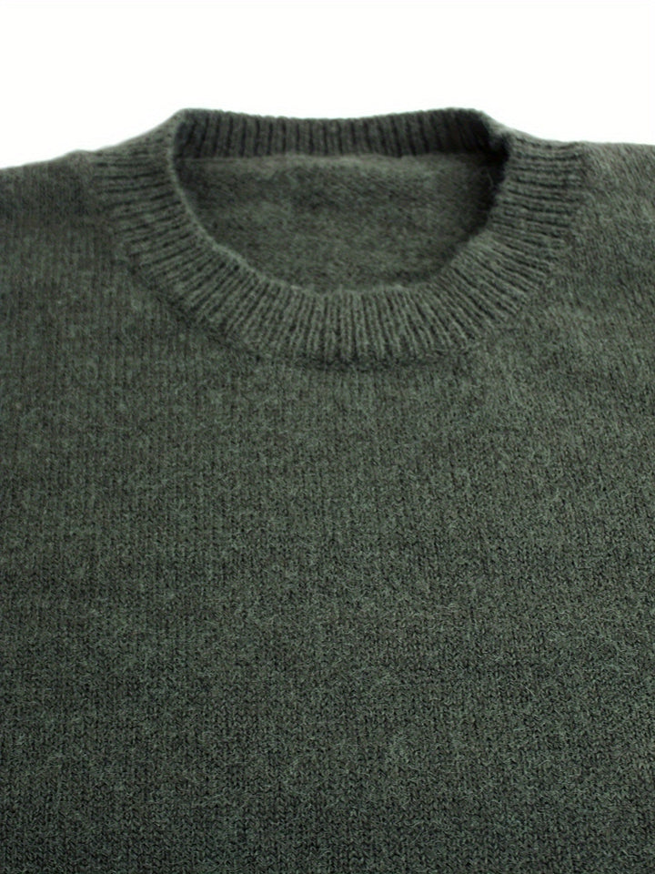 Striped-Cuff Ribbed Sweater