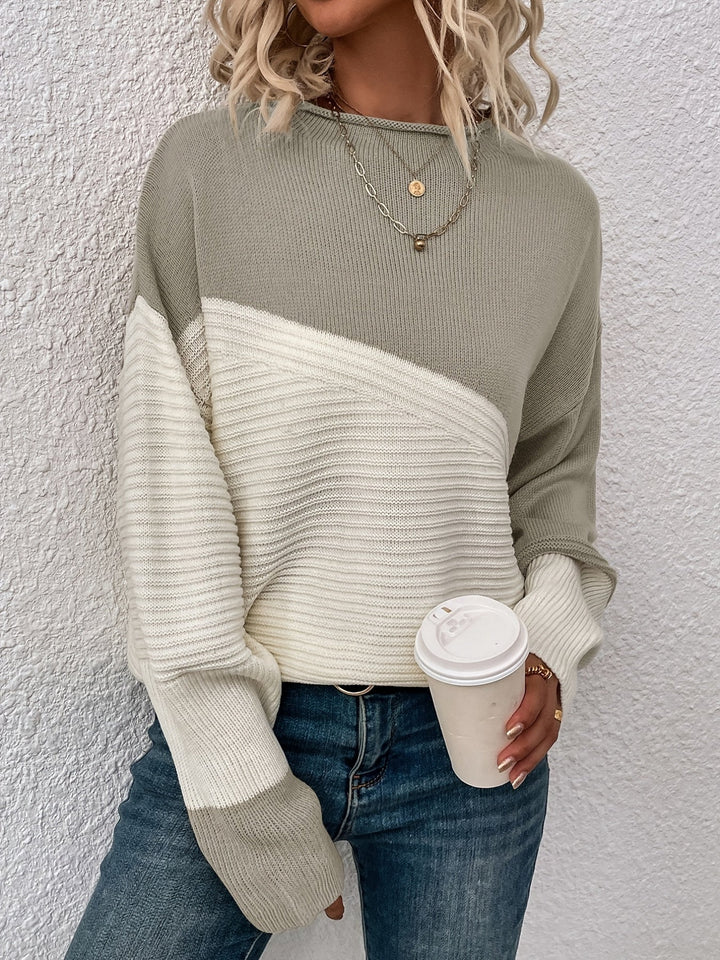 Color Block Relaxed Sweater