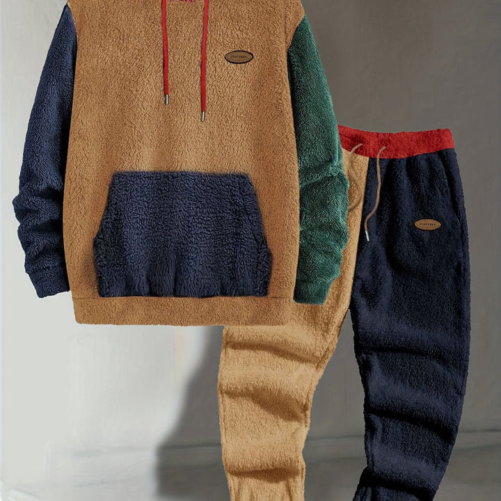 Cozy Color-Block Two-Piece Set