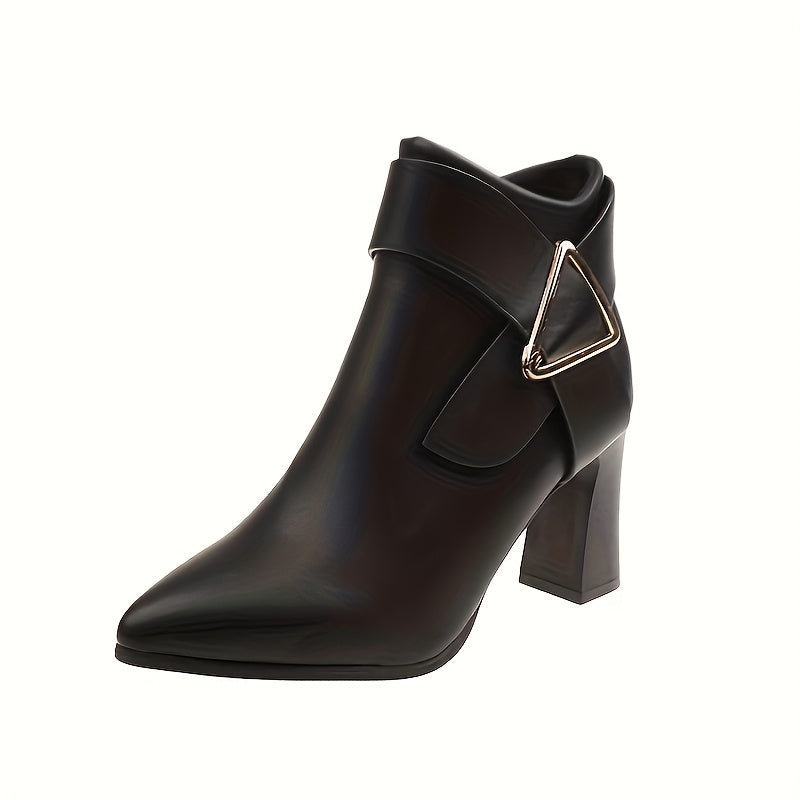 Refined Pointed-Toe Ankle Boots