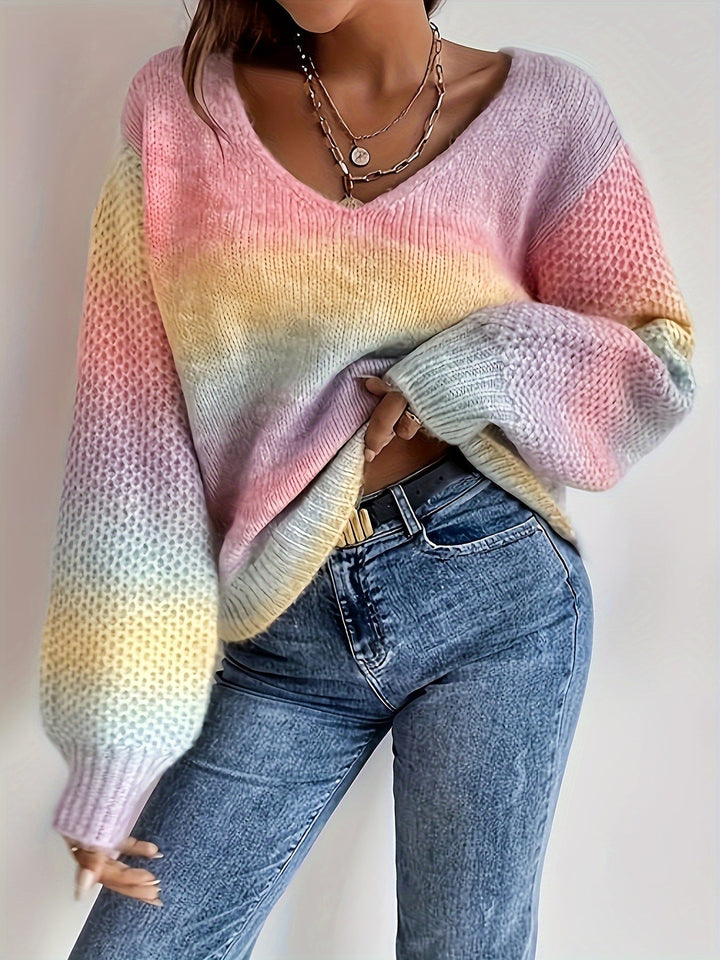 Relaxed Off-Shoulder Knit Sweater