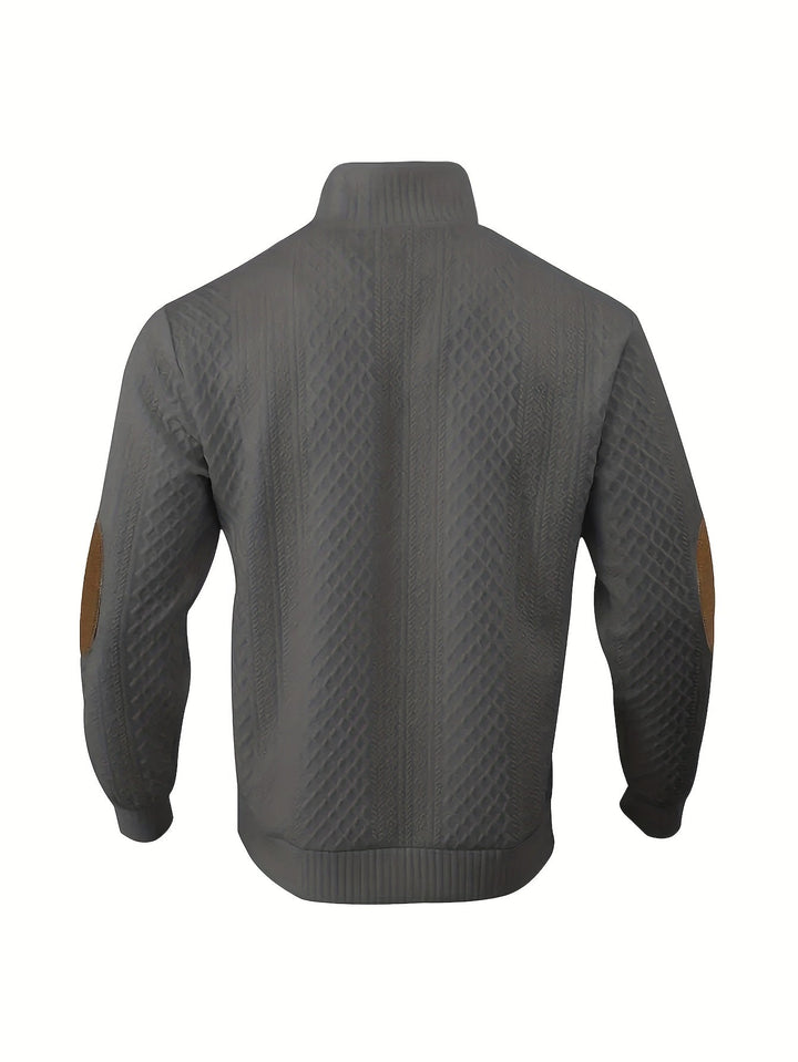 Textured Stand-Collar Sweater