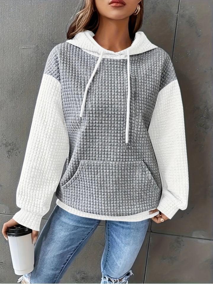 Cozy Waffle-Texture Hoodie