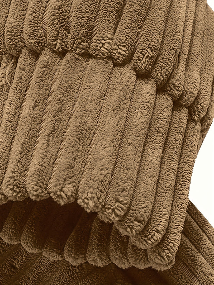 Ribbed Pullover Hoodie