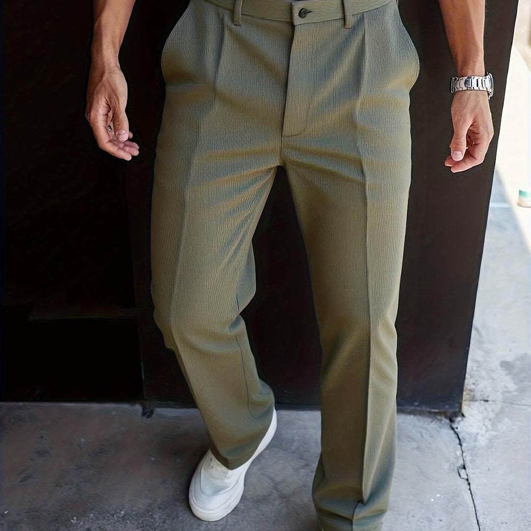 Tailored Straight-Leg Pants