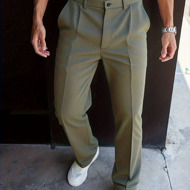 Tailored Straight-Leg Pants