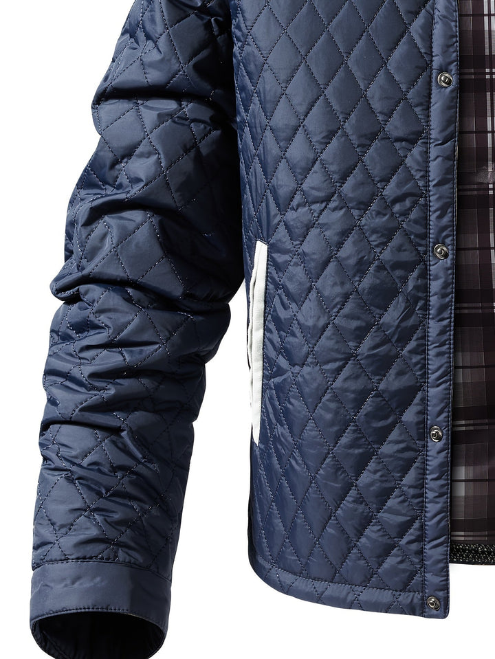 Quilted Stand-Collar Jacket