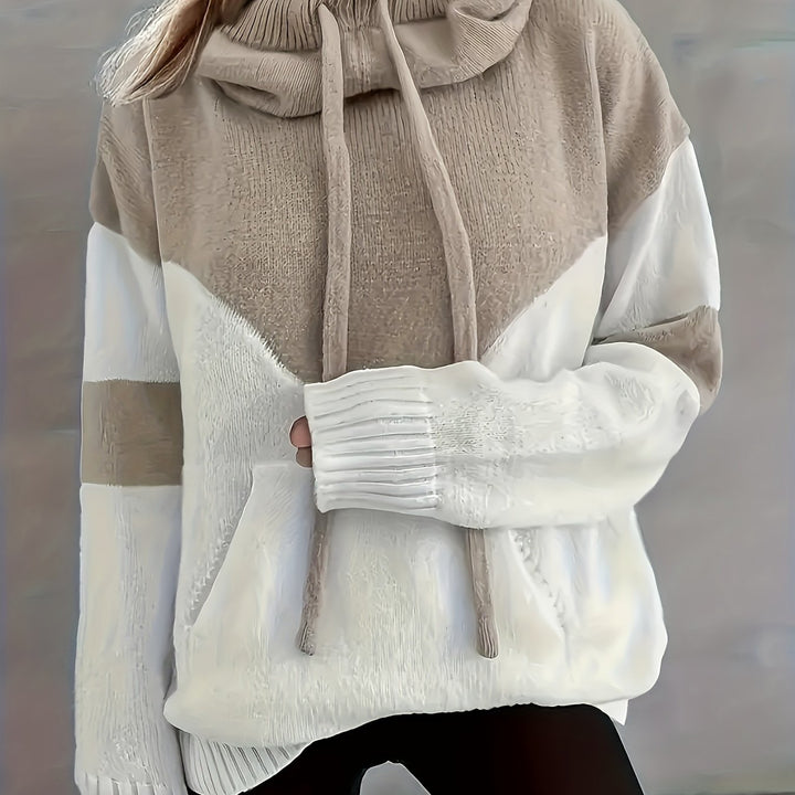 Color-Block Hooded Pullover