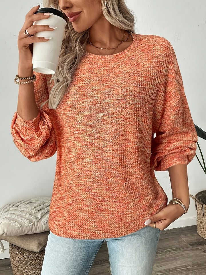 Relaxed Waffle-Knit Sweater