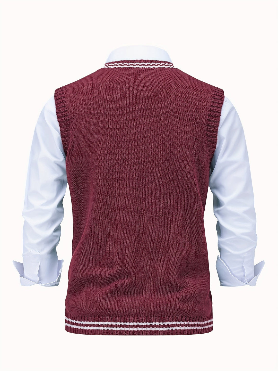 Cable-Knit V-Neck Sweater Vest