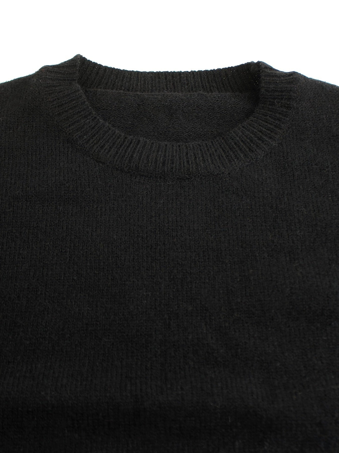 Striped-Cuff Ribbed Sweater