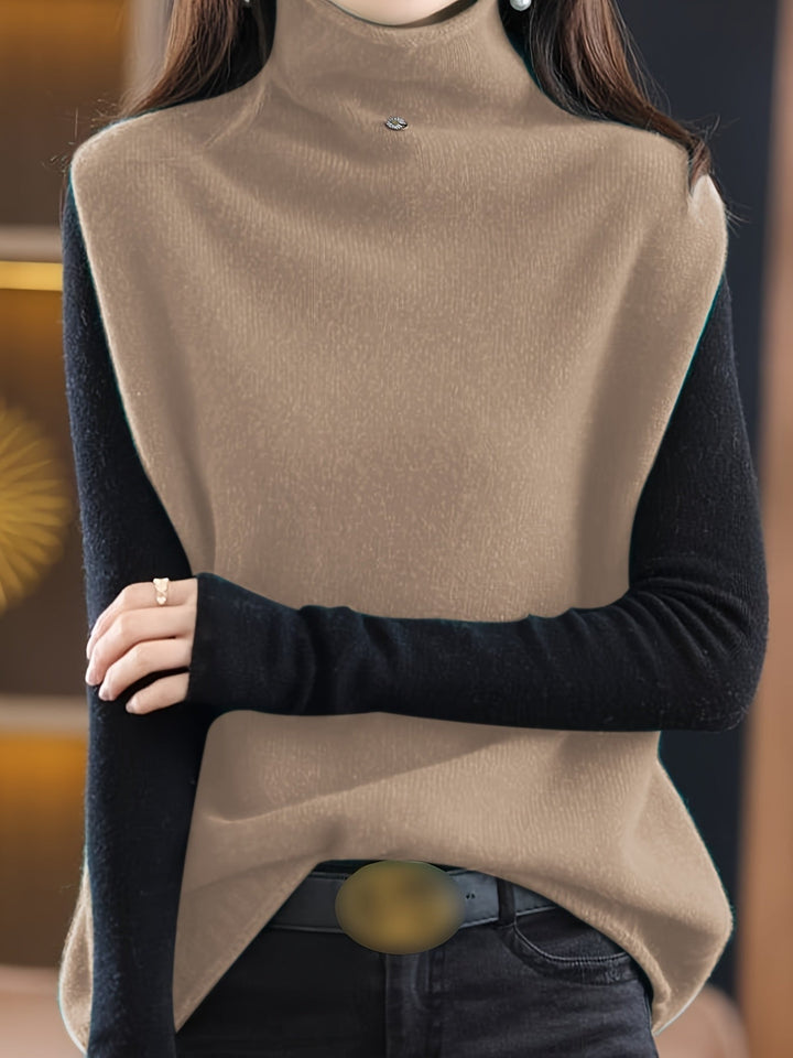 Refined High-Neck Vest