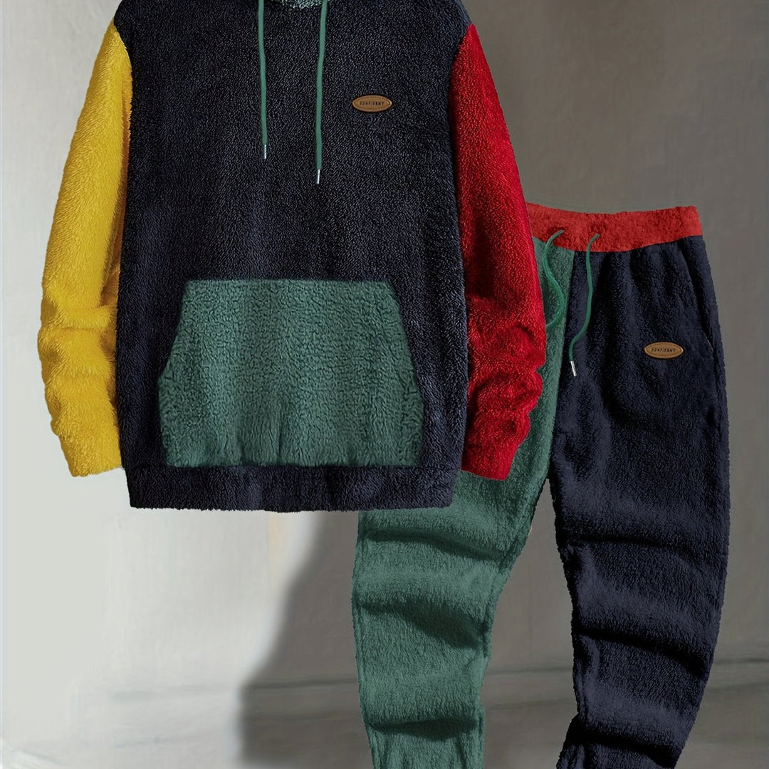 Cozy Color-Block Two-Piece Set