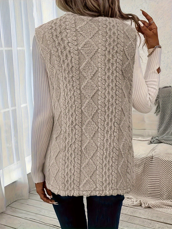 Cozy Textured Sleeveless Vest
