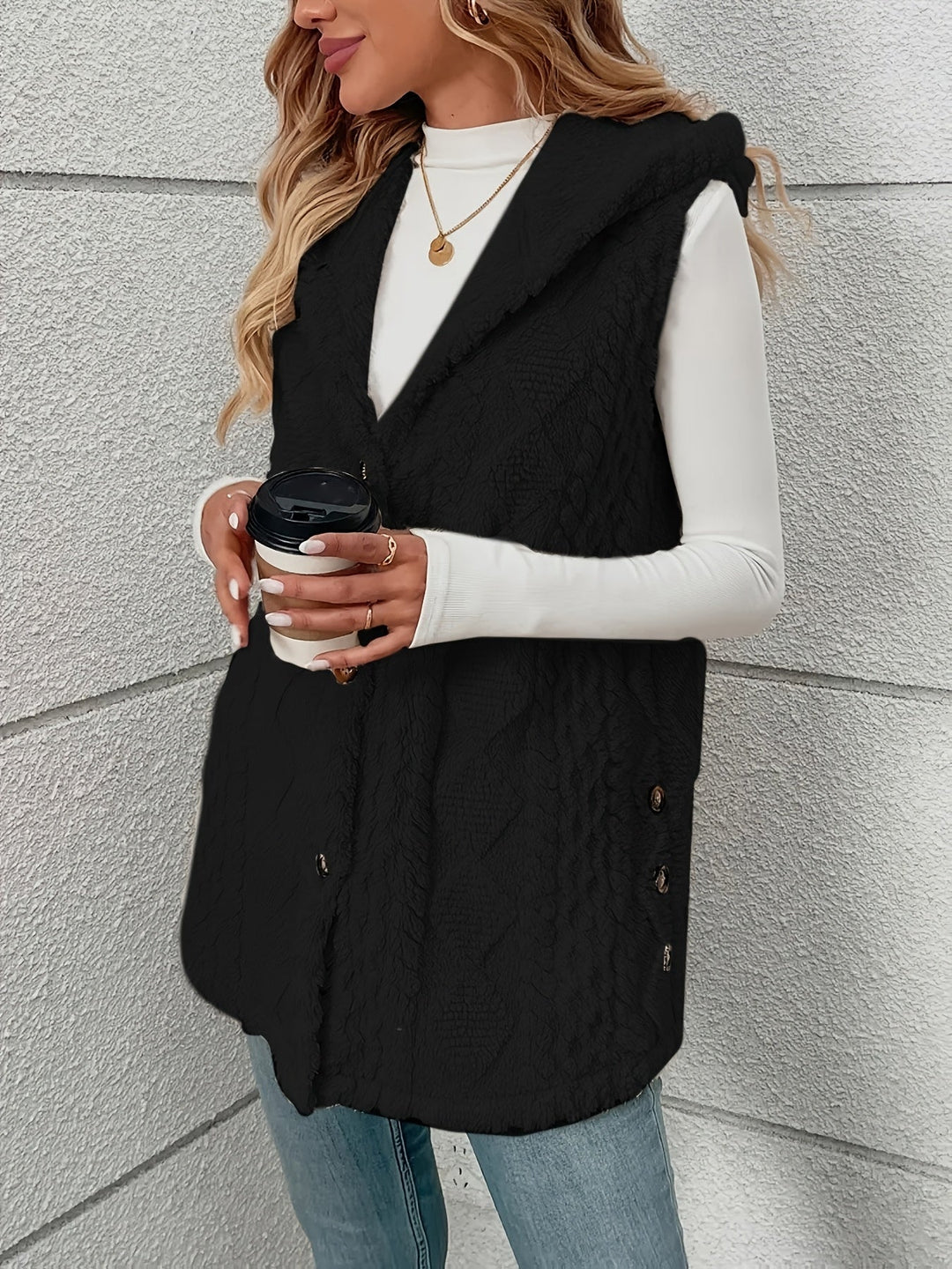 Cozy Hooded Sleeveless Vest