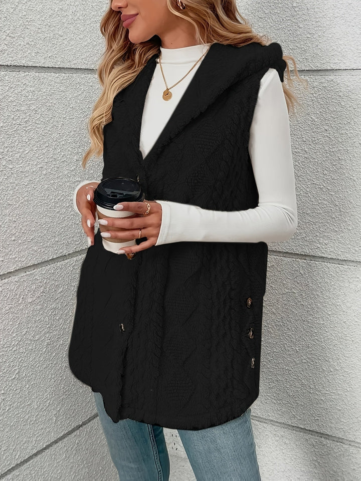 Cozy Hooded Sleeveless Vest