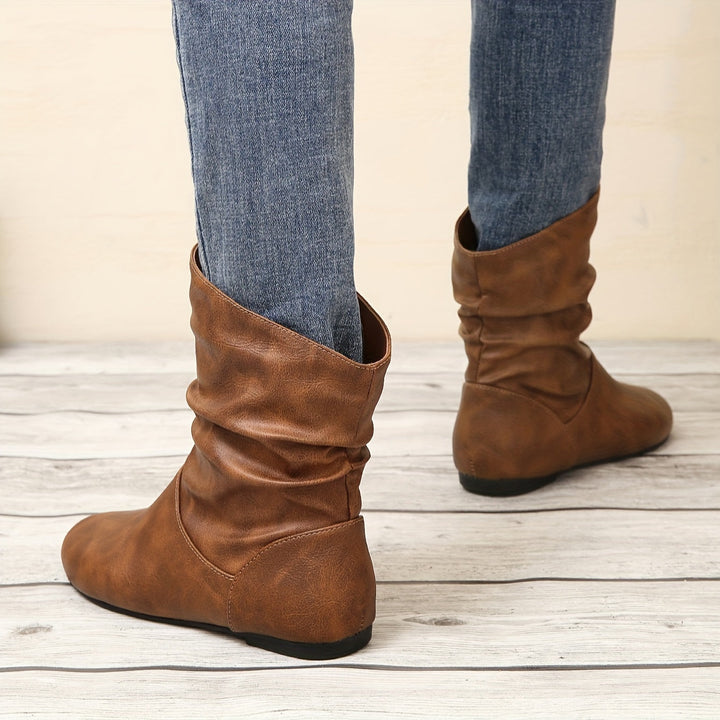 Slouchy Slip-On Boots
