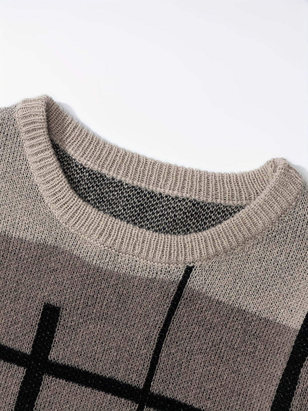 Color Block Knit Sweater