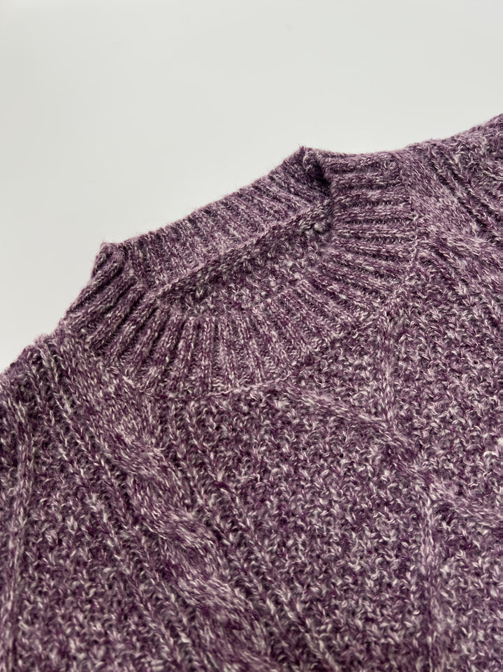 Cable-Textured Sweater Dress