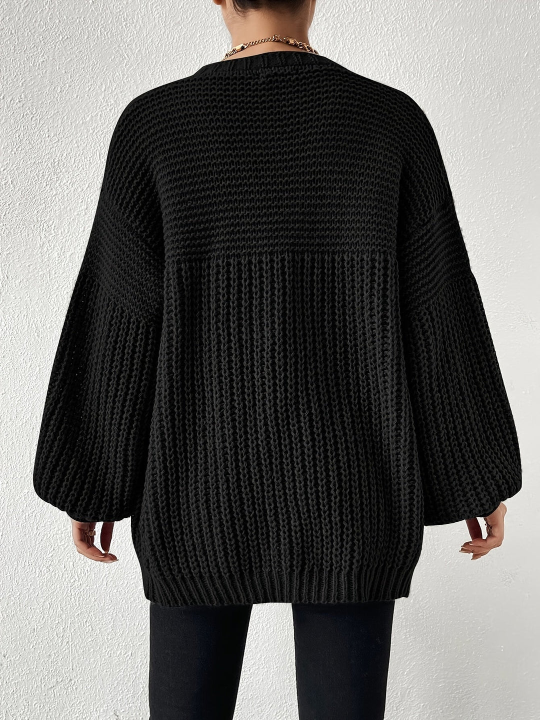 Relaxed Chunky-Knit Cardigan